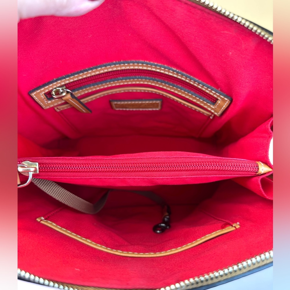 Dooney & Bourke Trixie Coral smooth leather shoulder/crossbody Convertible - Picture 12 of 14